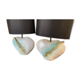 Pair of vintage porcelain lamps