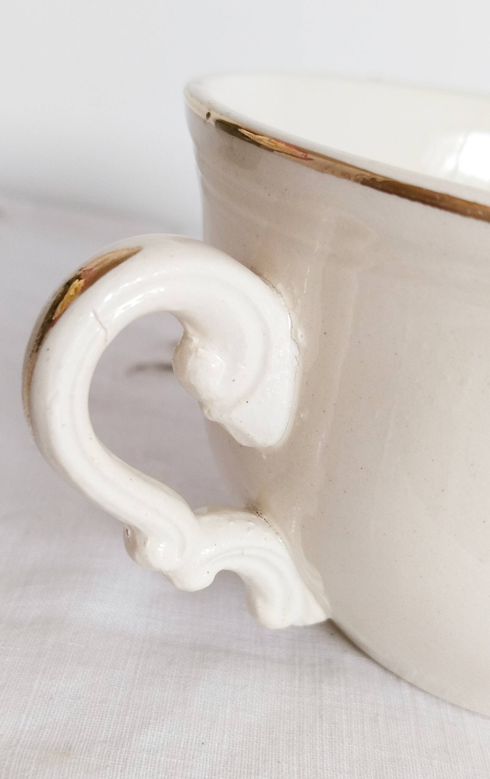 Digoin Sarreguemines pink tea/coffee cup