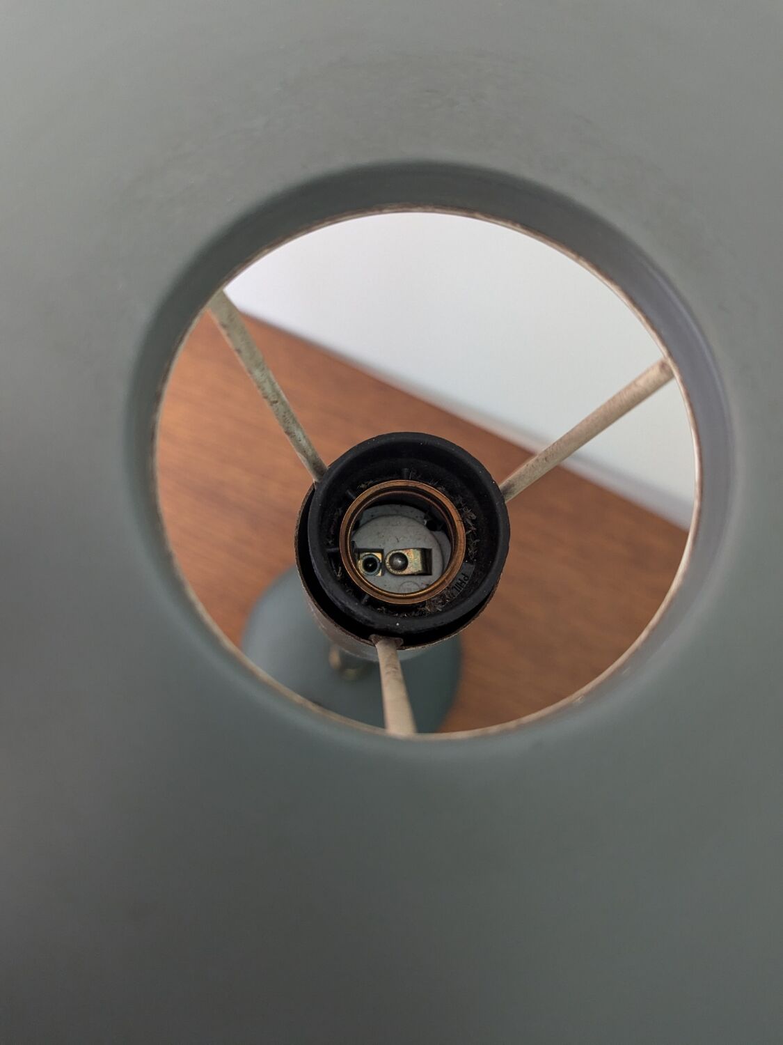 Evoluon saucer-shaped desk lamp by Louis Kalff for Philips, green