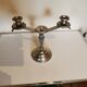 Chrome metal chandelier with 2 lights