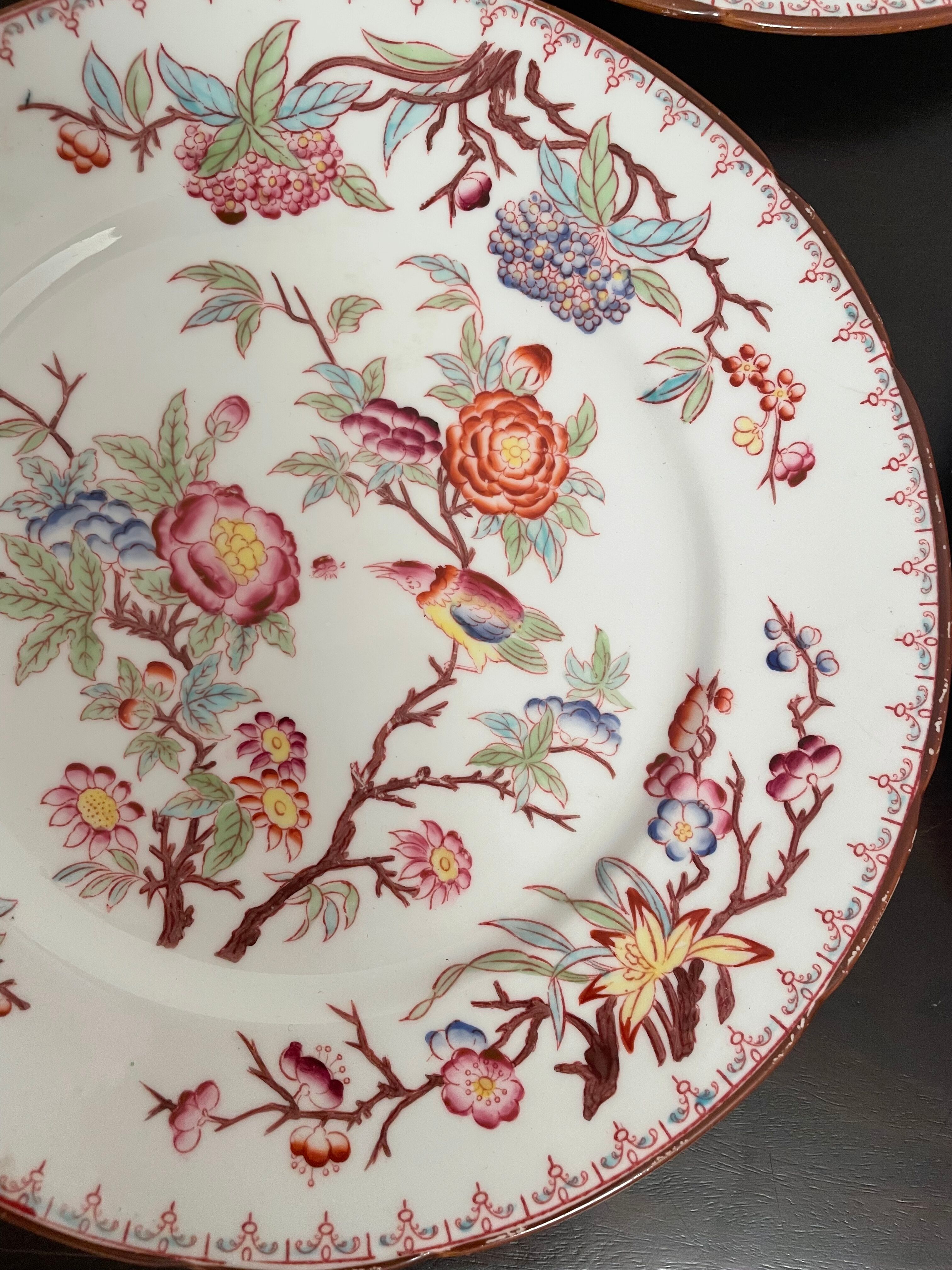 4 plates Sarreguemines late nineteenth