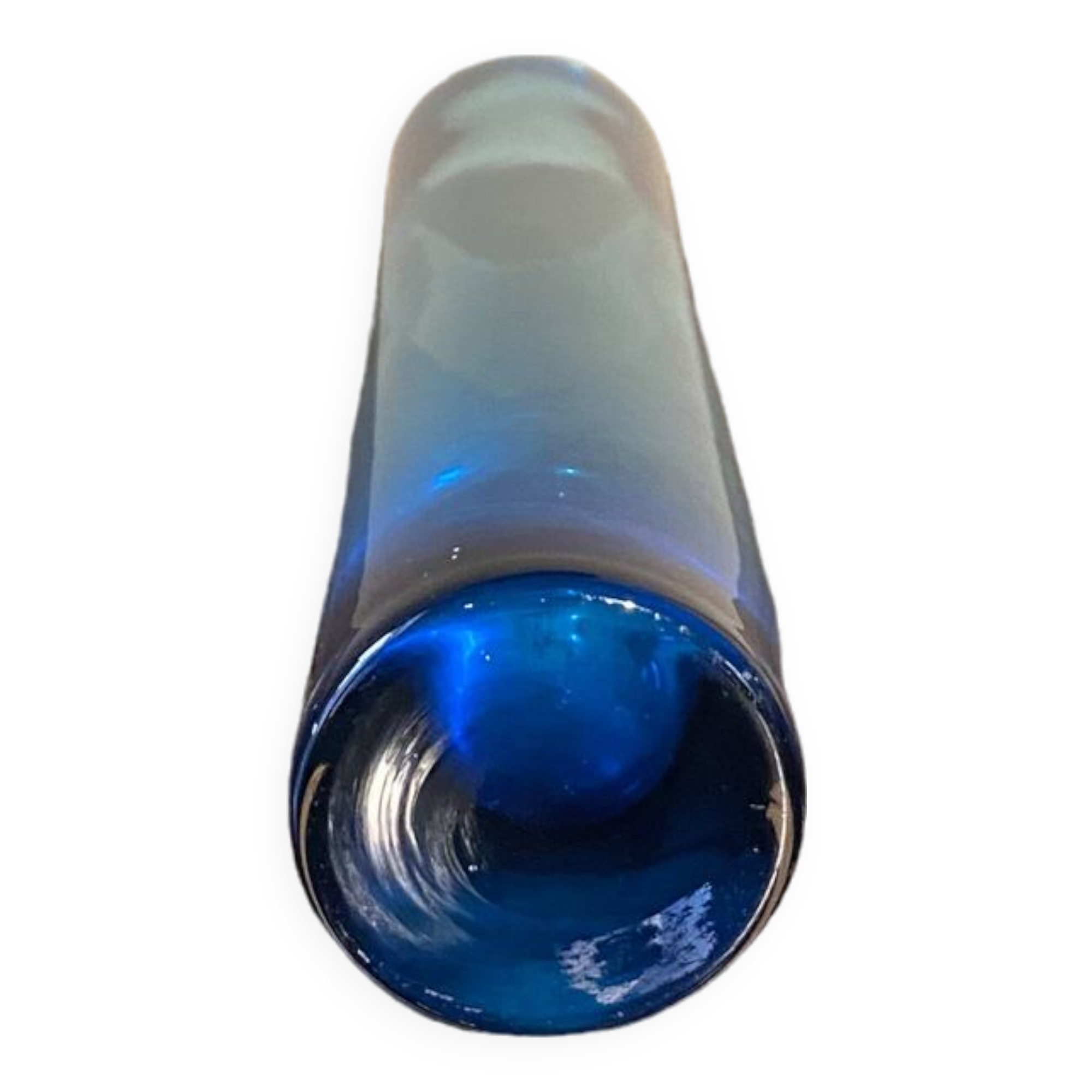 Turquoise glass soliflore