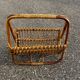 vintage rattan magazine rack