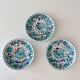 3 ceramic bowls deruta etrusca, green rooster, ceramic bowl italian majolica pottery handpainted