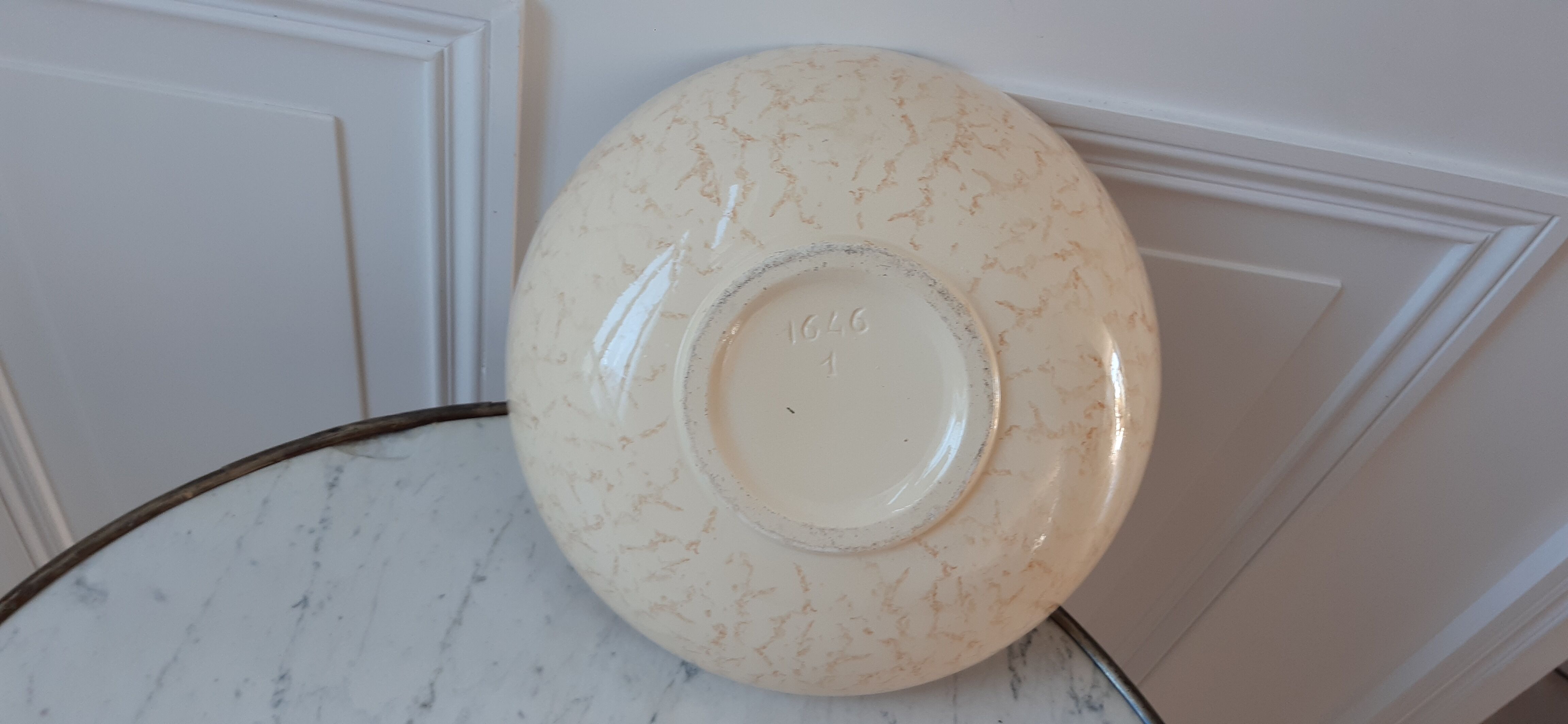 Salad bowl longchamp hand painted years 30-40