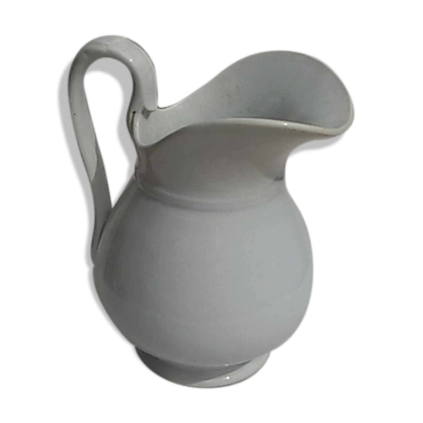 White earthenware pitcher Lunéville XIX