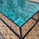 Contemporary ceramic tile table