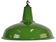 Lampe suspendue en émail vert industriel de Jackson Electrical Co., années 1960.