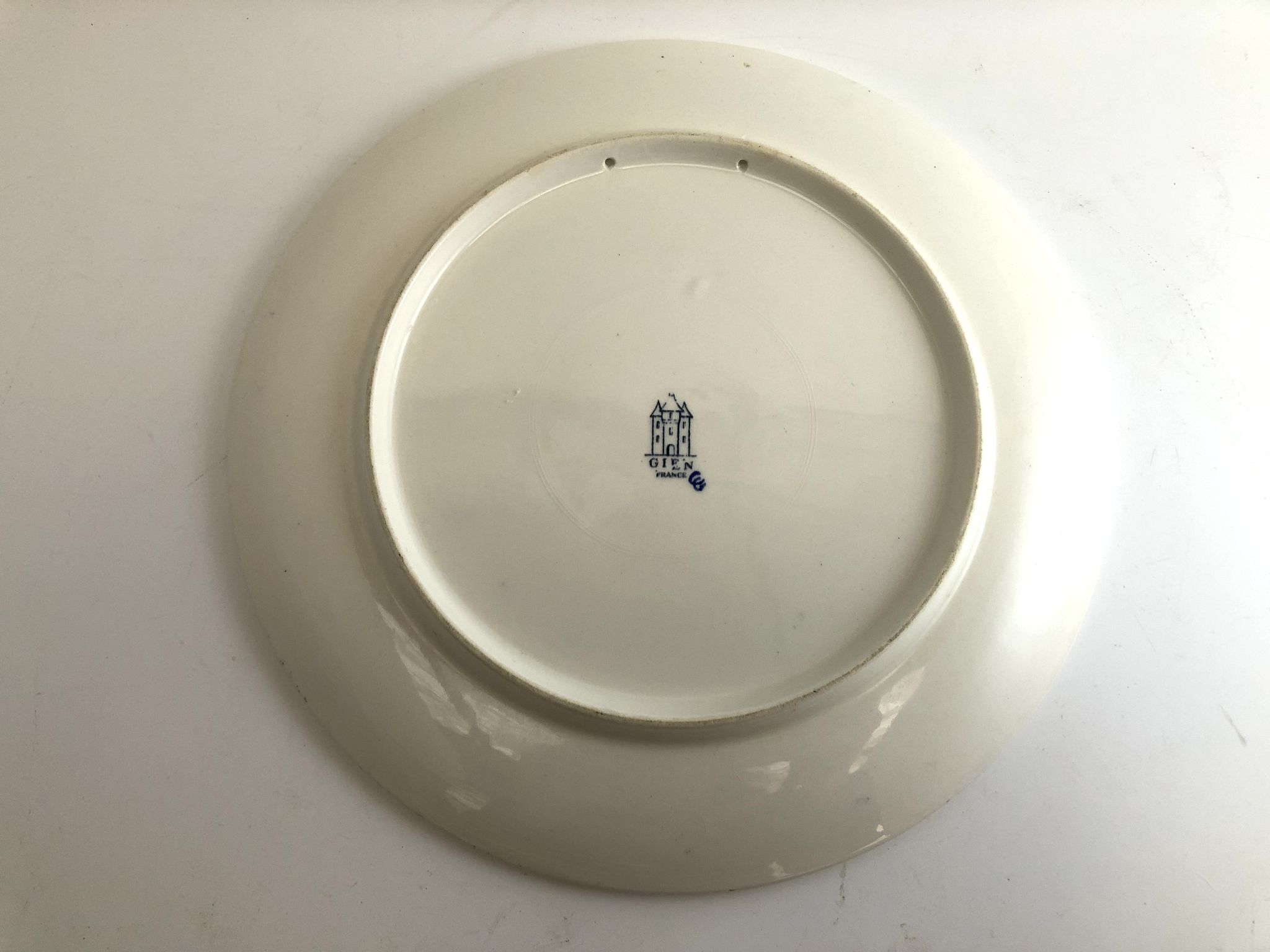 Round dish Gien decoration bothée or cashmere 26cm for pie and cake