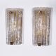 Orrefors Design XXL Wall lamps by Carl Fagerlund glass and brass, 1960s