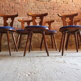 Set of 6 bistro chairs 1970