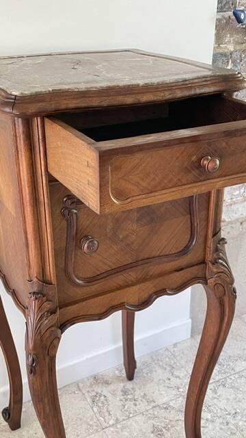 TABLE de Chevet Style Louis XV MARBRE