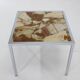 1980s Resin and Stone Chrome Plated Coffee Table, Germany