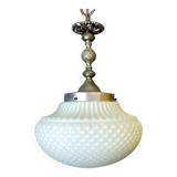 Lustre en verre opalin blanc