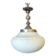 White opaline glass chandelier