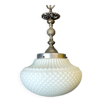 White opaline glass chandelier