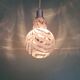Smoked Murano glass pendant with white spirals, 1970s