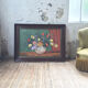 Toile huile fleurs 110x80 cm