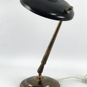 Lumi Milano, Mid-century brass and lacquer two joints table lamp