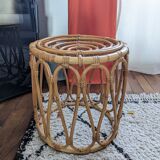 Vintage rattan stool