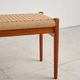 Large teak and rope bench by Niels O. Møller, Denmark, 1960s.