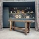 Old solid oak carpenter's workbench (renovated)