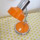 1970s orange metal desk lamp
