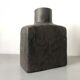 Art pottery of Mobach Holland Cubist vase in black enamelled sandstone