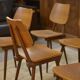 Set of 8 oak chairs from the 1960s.
