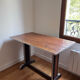 Vintage wooden and metal table – bistro/workshop style