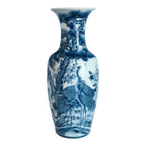 Pair of hand painted Vietnamese porcelain vases