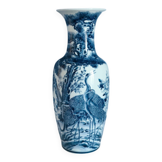 Pair of hand painted Vietnamese porcelain vases