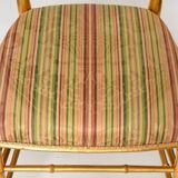 Paire de chaises en bois doré façon bambou