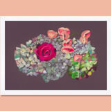 Pastel Hortensia and Rose - A4 - flower
