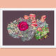 Pastel Hortensia and Rose - A4 - flower