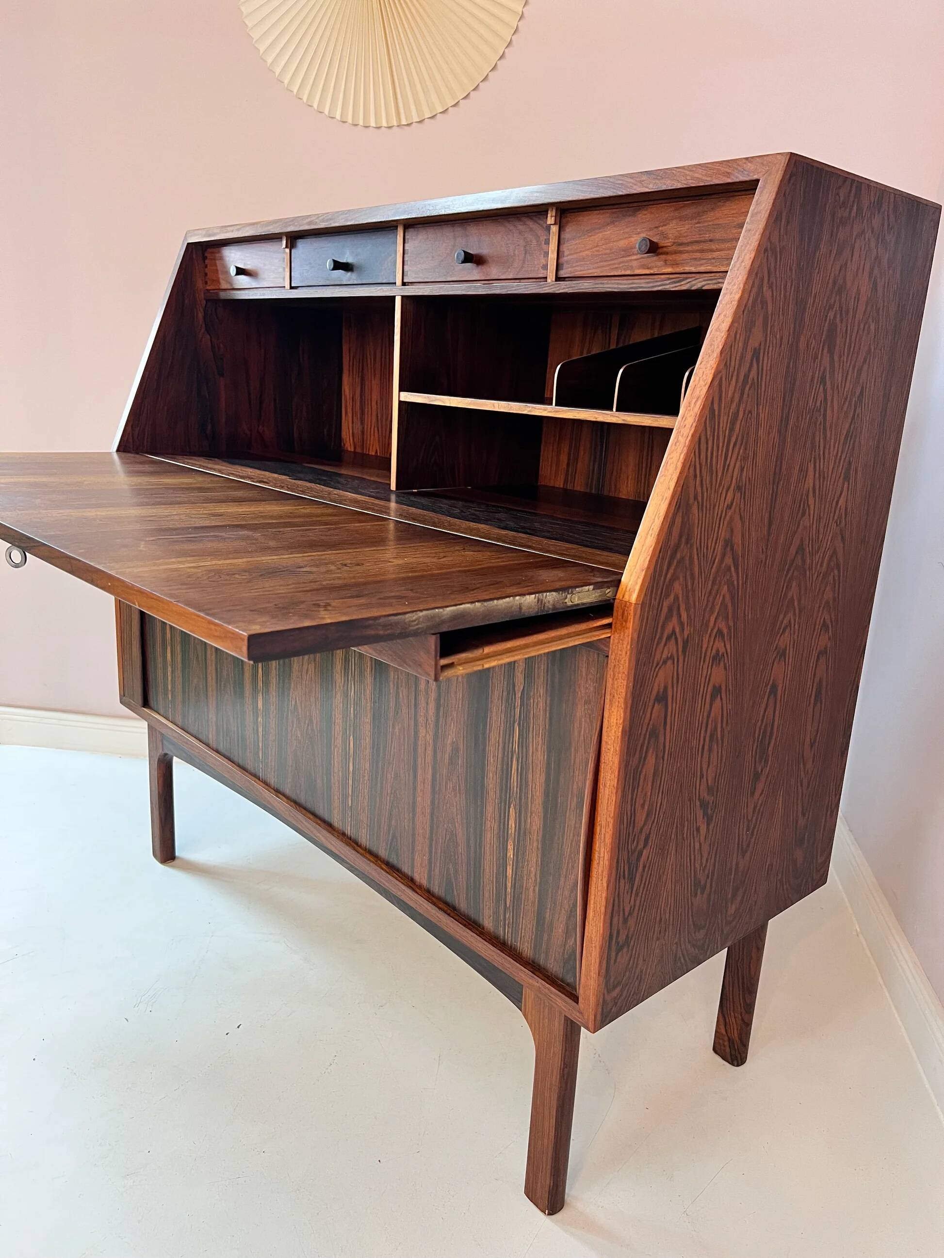 Secrétaire en palissandre par Bernhard Pedersen & Sohn