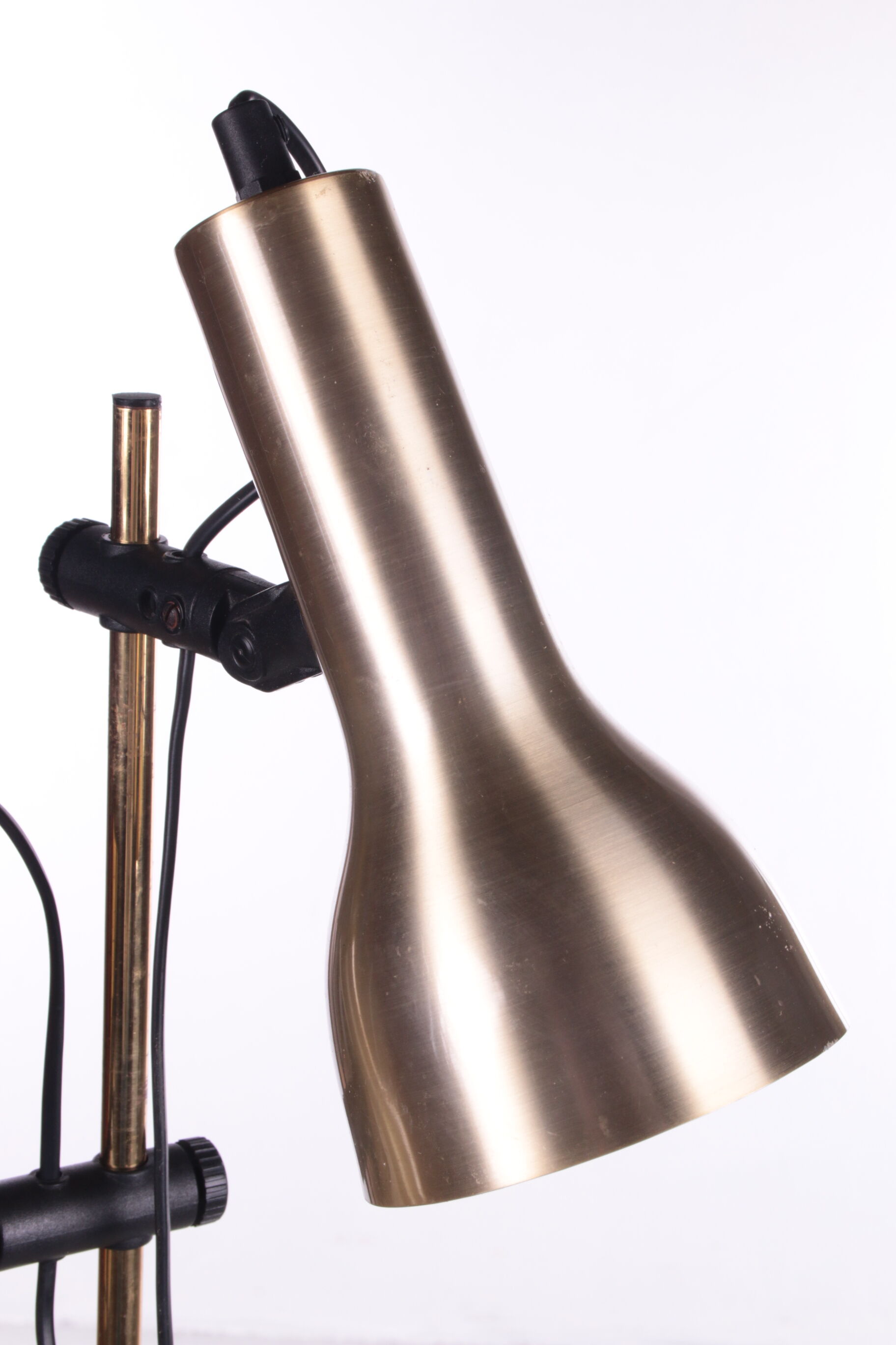 Vintage Danish gold floor lamp by Dansa, 1960s