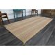 1970s Turkish Oushak Handmade Wool Cotton Beige Runner Rug 130x266