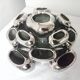 Vintage Vase • Alien • Chrome Ceramic • Post Space Age • 1980