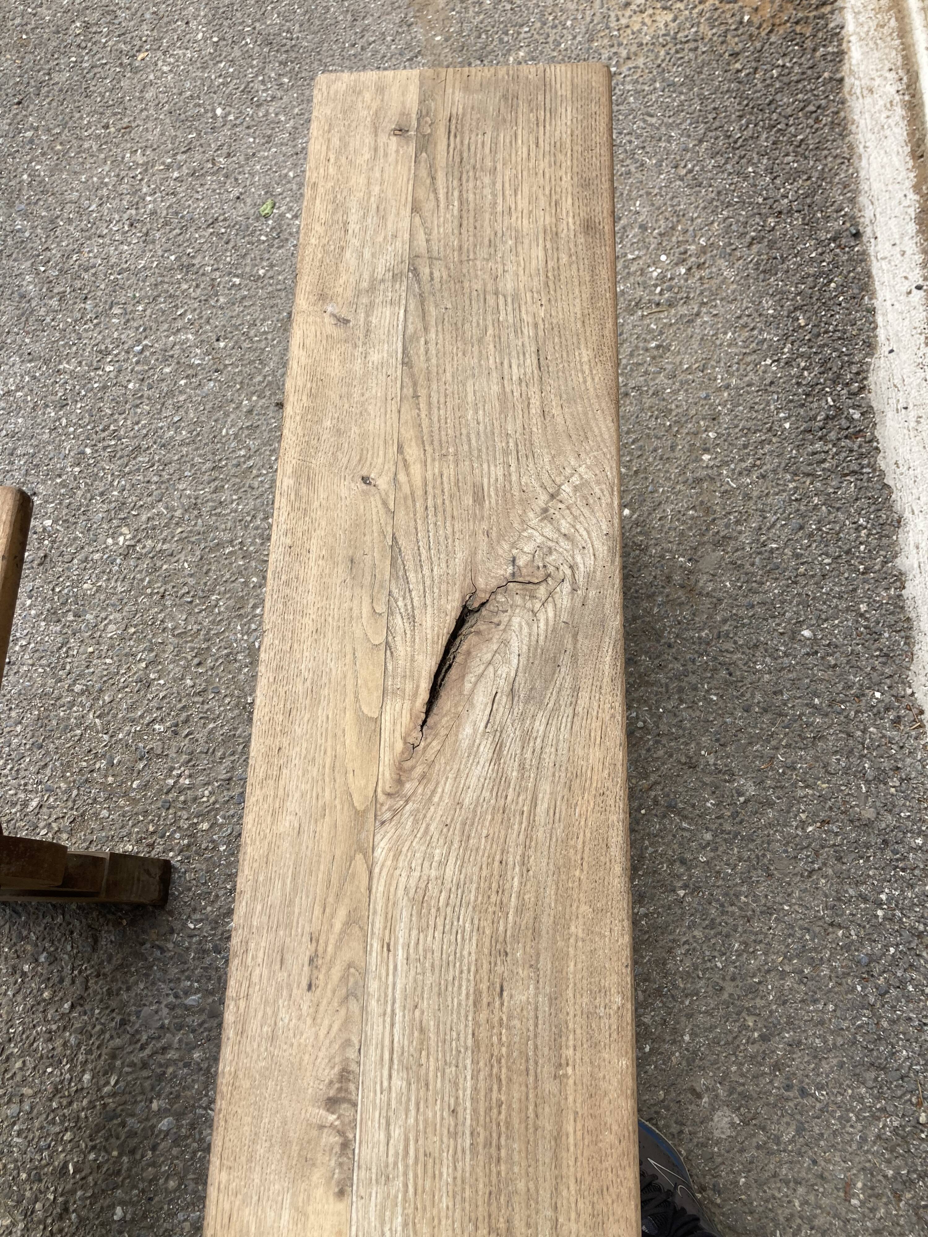 Pair of oak benches