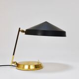 Mid-century table or desk lamp in black brass, Austria, 1960s.