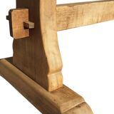 Natural wood farmhouse table