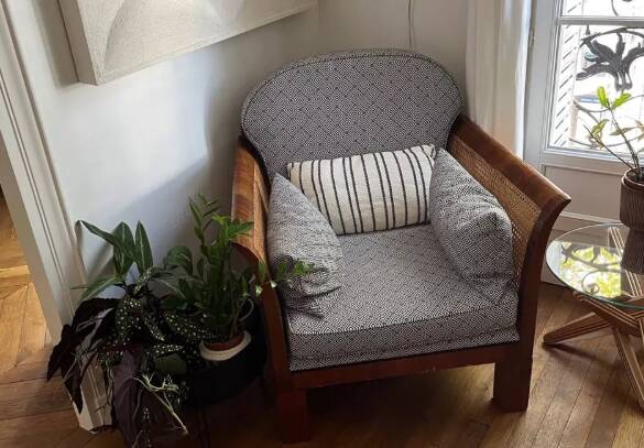 double caned armchair