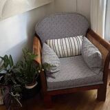 double caned armchair