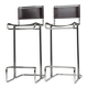 Set of 6 Linea Veam Modernist Leather and Chrome Bar Stools, 1960s