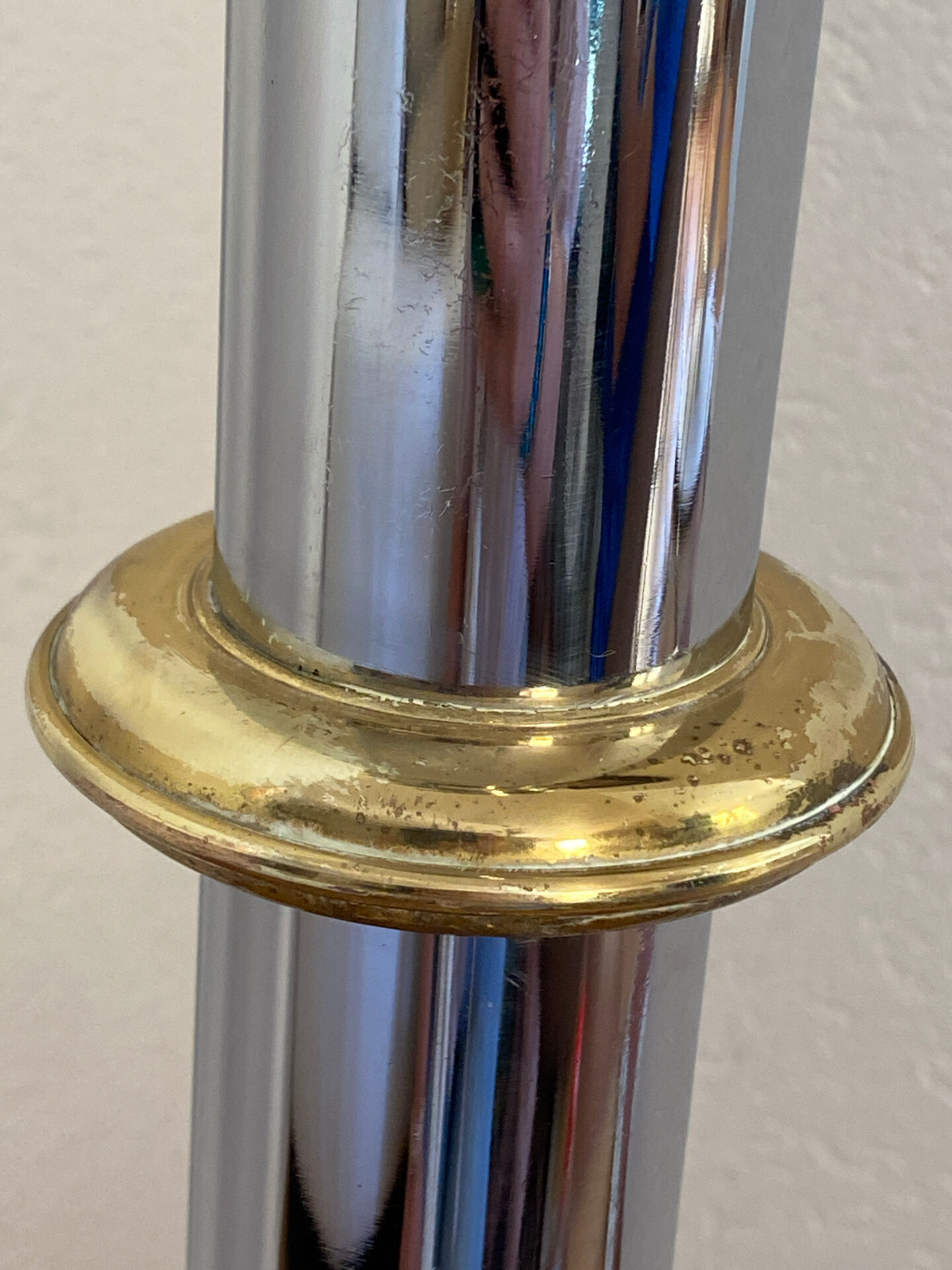 Metal and smoked glass floor lamp