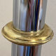 Metal and smoked glass floor lamp