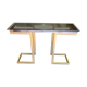 Console année 70 chrome et laiton