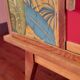Armoire pieds compas relookée