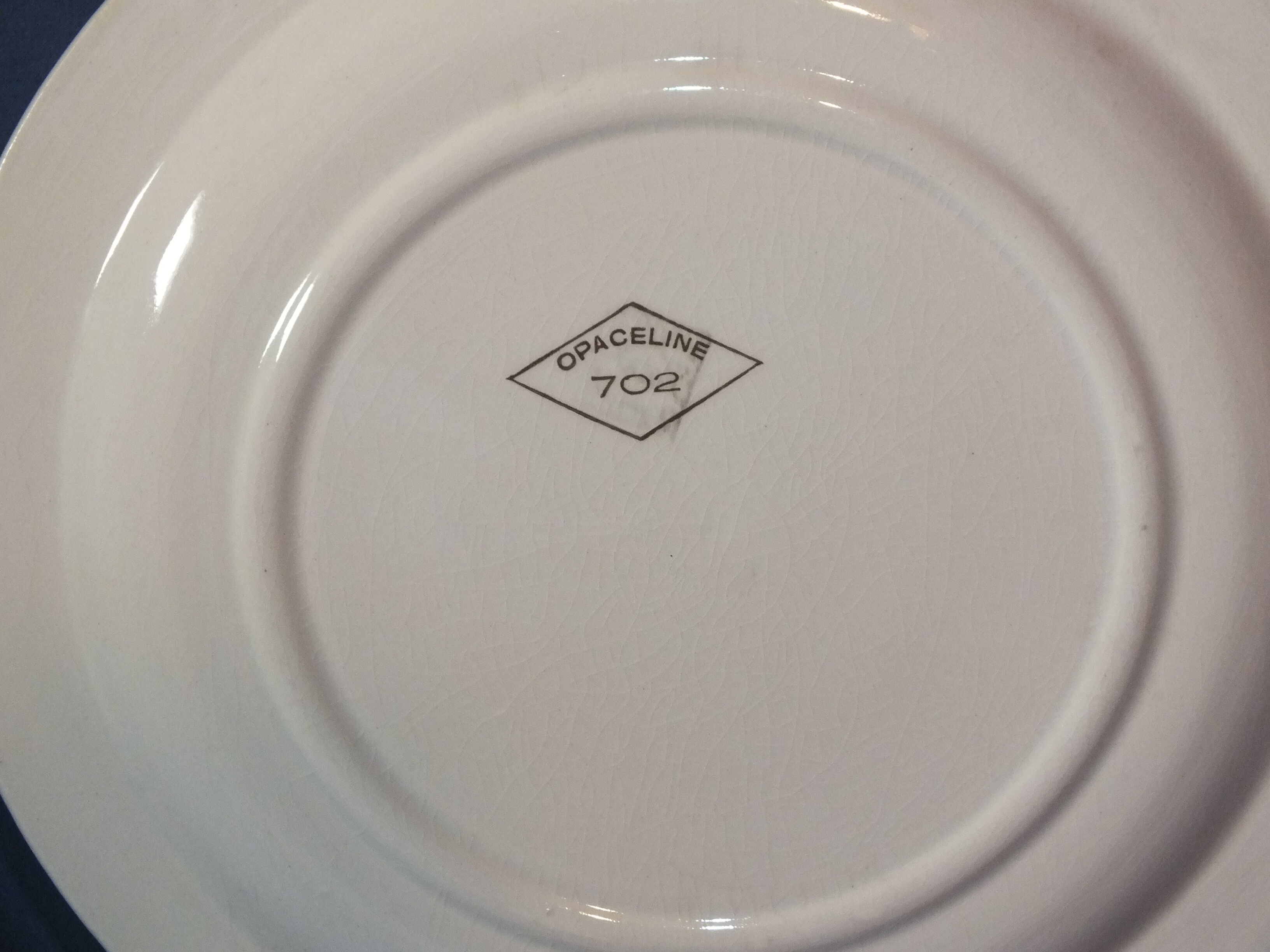 Set of 3 salins opaque porcelain vintage dishes